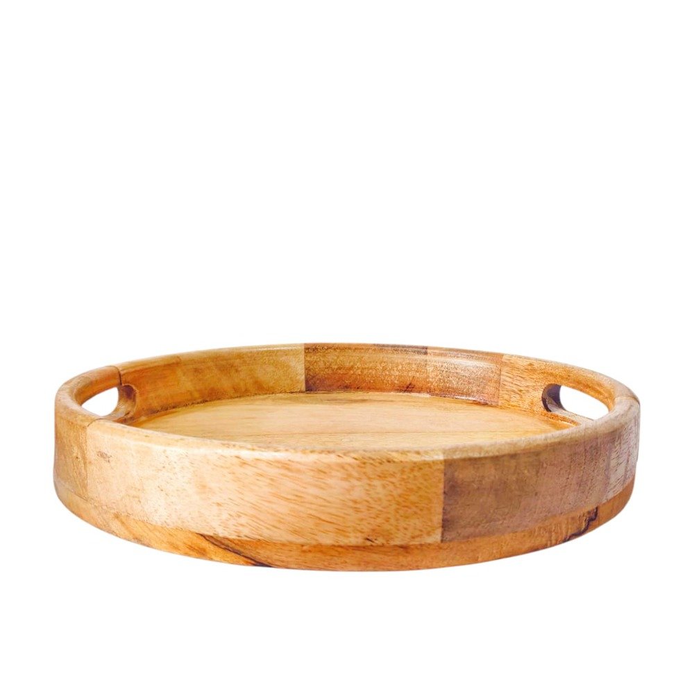 Elegant Handmade Wooden Serving Tray thumbnail 2